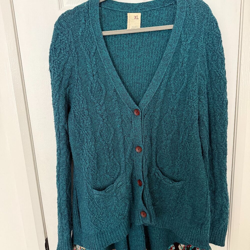 Far Away From Close Green Cardigan